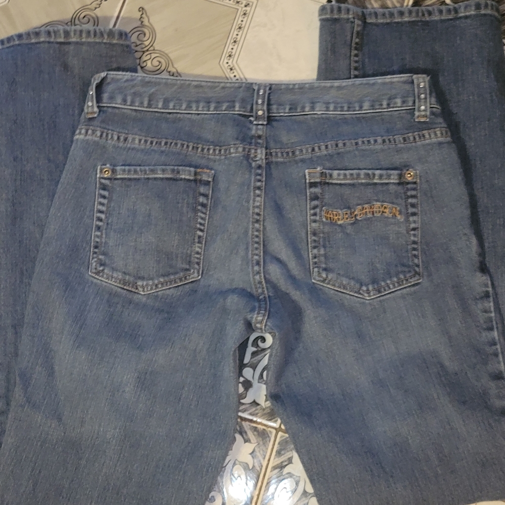 Harley Davidson Ladies Stretch Low Rise Bootcut Jeans 6